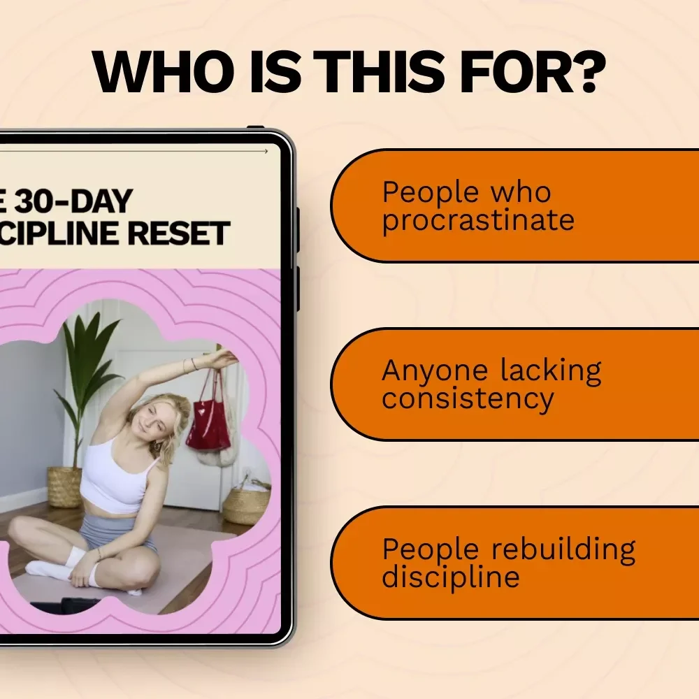 The 30-Day Discipline Reset – A Practical Guide on How to Build Discipline in 30 Days, Create Lasting Habits, and Stay Consistent Without Burnout