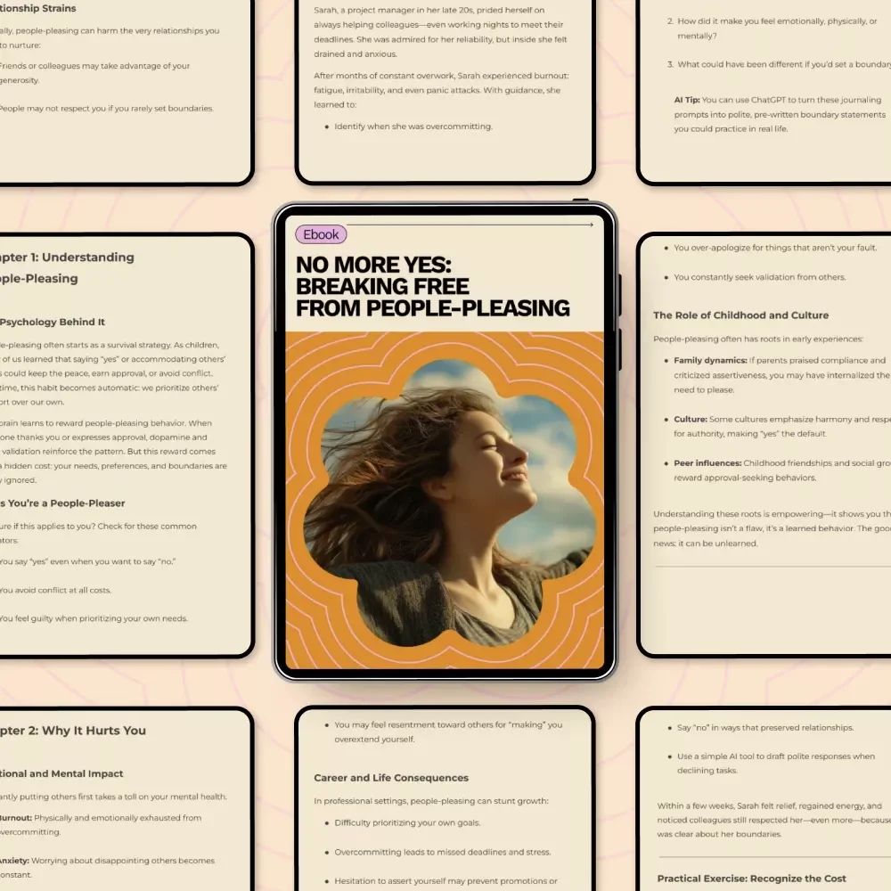 No More Yes: Breaking Free from People-Pleasing – A Practical Ebook Guide on how to stop people pleasing, Set Boundaries & Reclaim Your Time