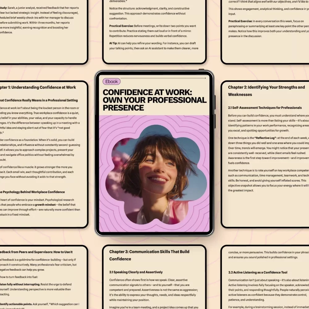 Confidence at Work: Own Your Professional Presence – A Practical Ebook Guide on How to Build Confidence at Work for Career Growth & Communication