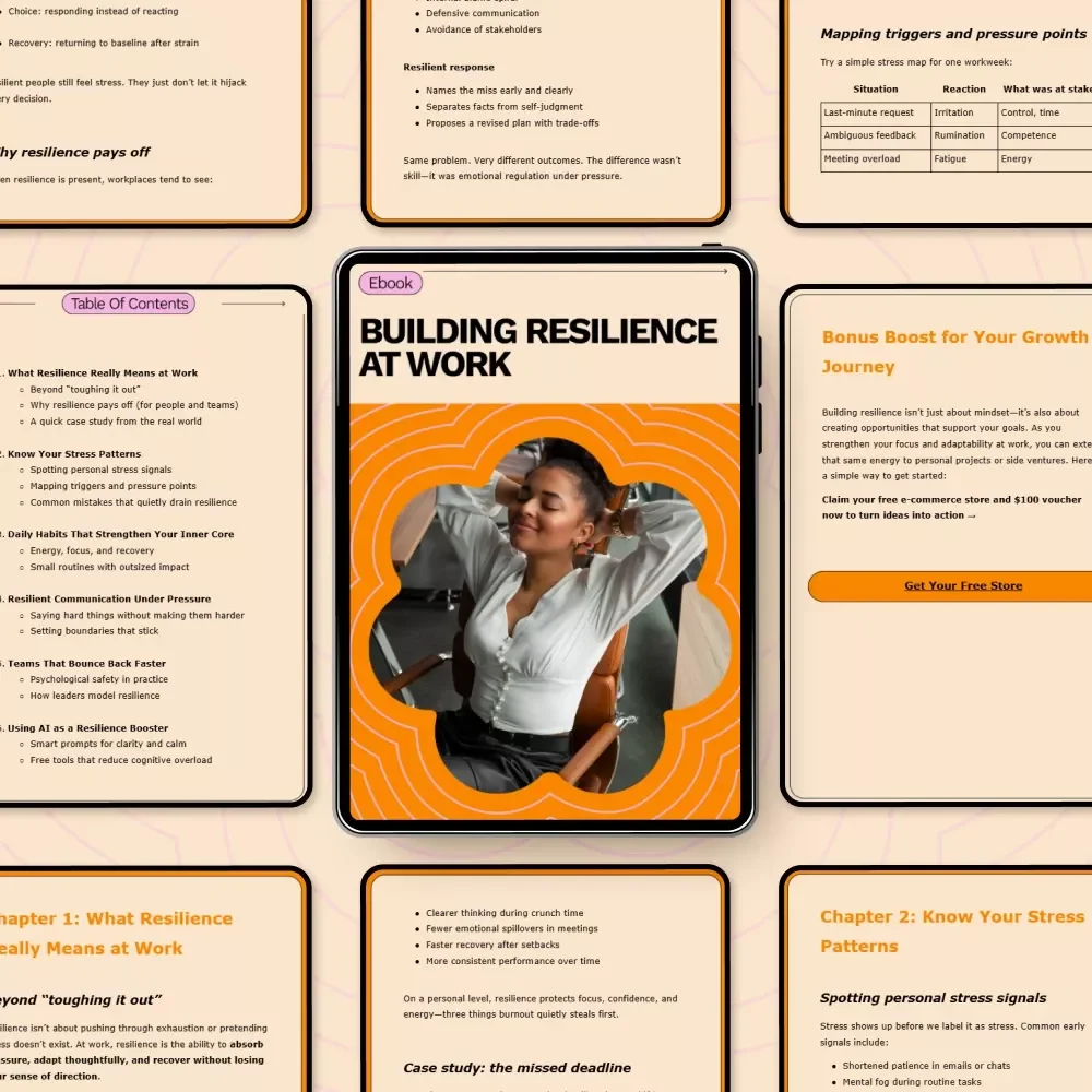 Building Resilience at Work: How to Build Resilience in the Workplace – eBook for Personal and Team Growth