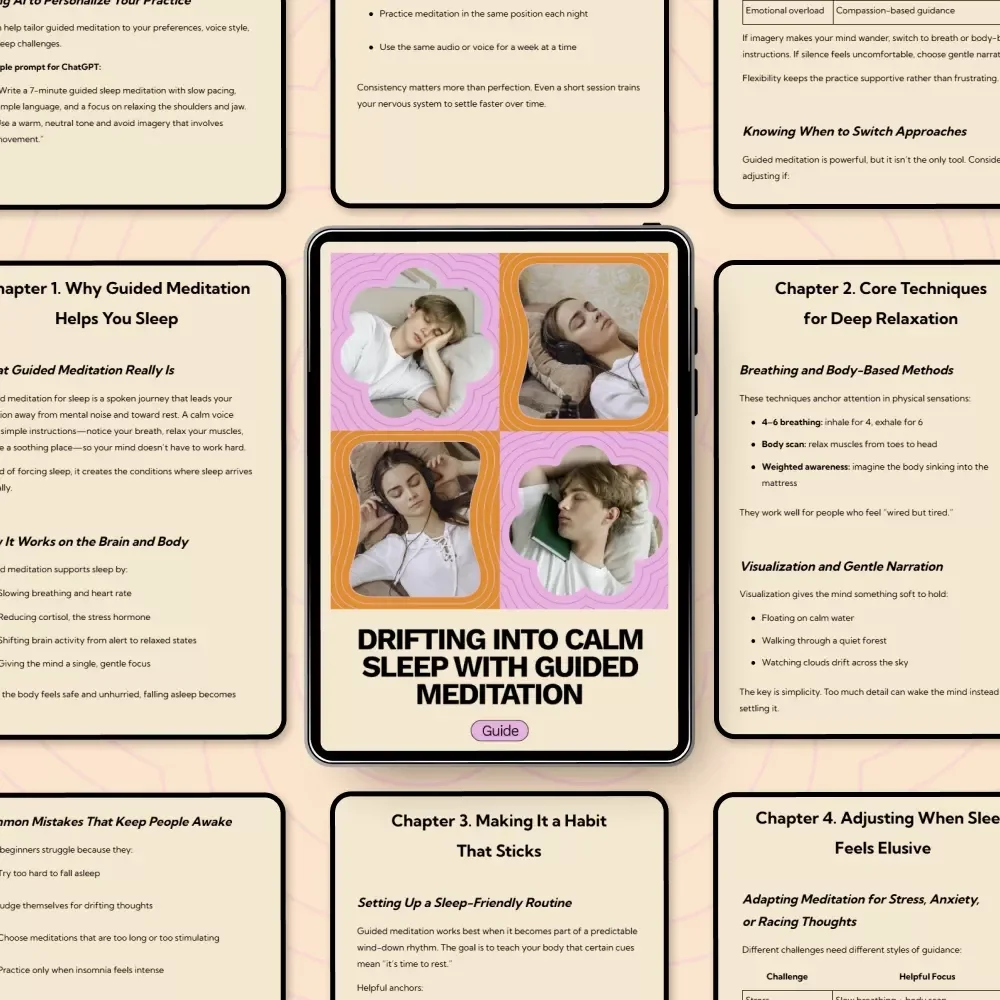 Drifting Into Calm Sleep With Guided Meditation – A Gentle Guide to Guided Meditation for Sleep and Relaxation, Nighttime Calm, Deep Rest & Better Sleep Habits