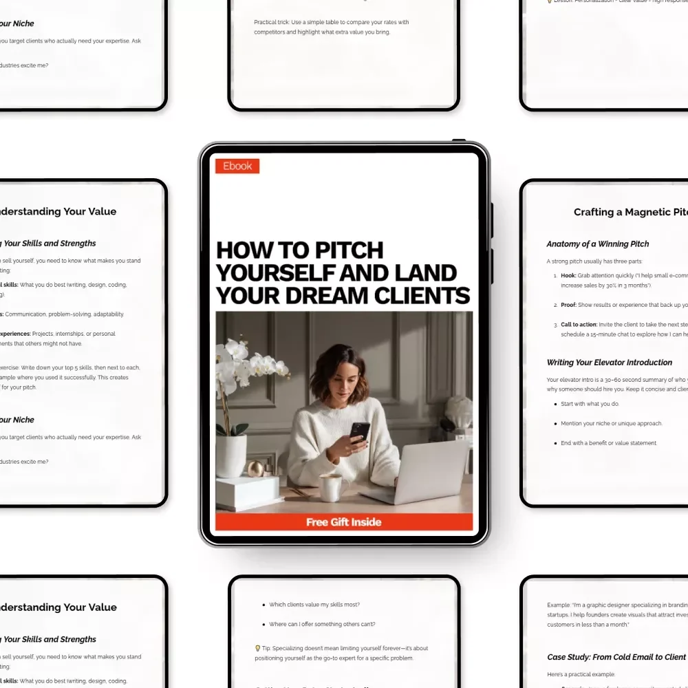 How to Pitch Yourself and Land Your Dream Clients – Ultimate Freelancer Guide on How to Pitch Yourself as a Freelancer, Win Clients, Build a Portfolio, and Grow Your Business