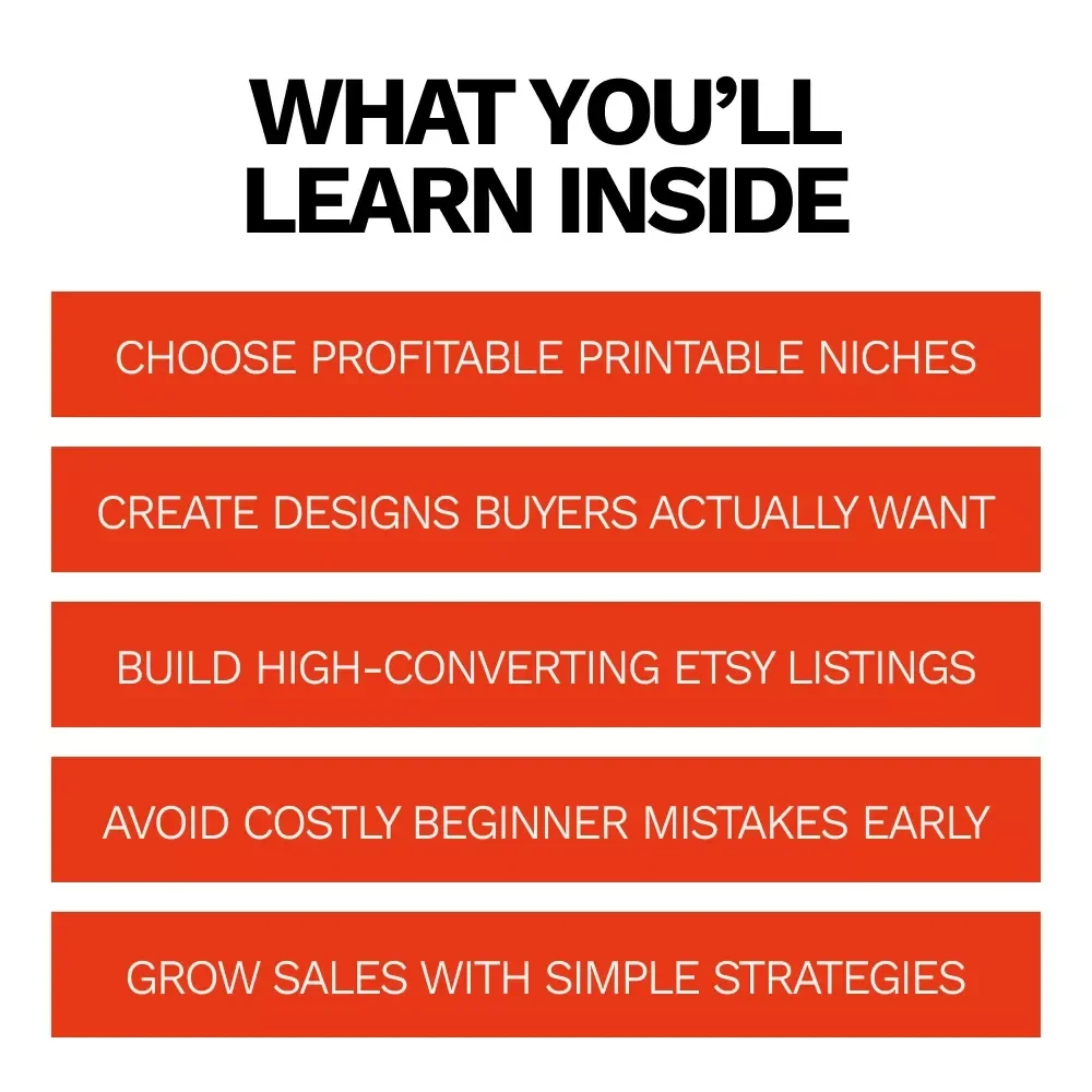 Printables That Sell: A Step-by-Step Etsy Guide | Learn How to Sell Printables on Etsy Step by Step for Passive Income