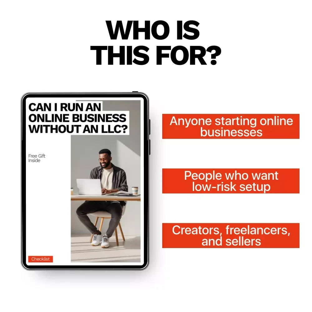 Can I Run an Online Business Without an LLC Checklist – Your Step-by-Step Guide to Starting a Business Without Forming an LLC, Essential Tips for Freelancers, Creators, and Online Sellers