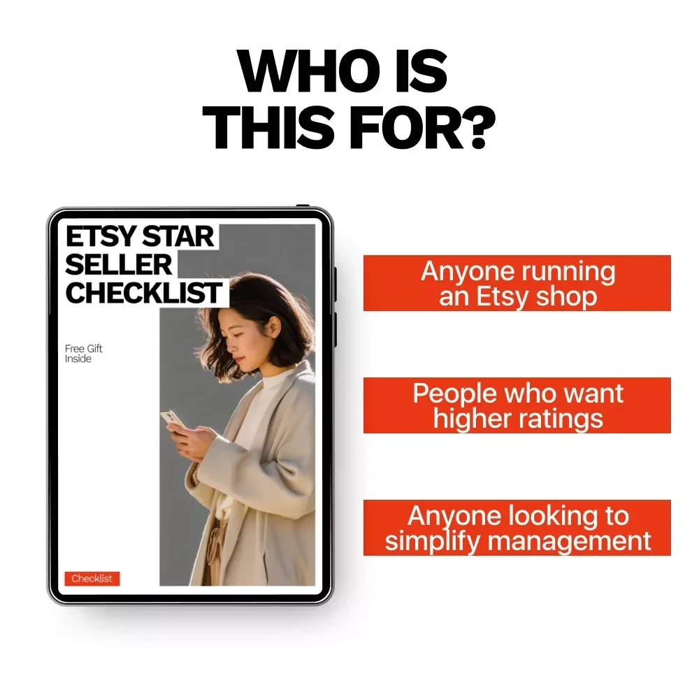 Etsy Star Seller Checklist – Ultimate Digital Download Guide, eBook, and Checklist for Boosting Your Etsy Shop Performance, Customer Service, Shipping Standards, and Positive Reviews
