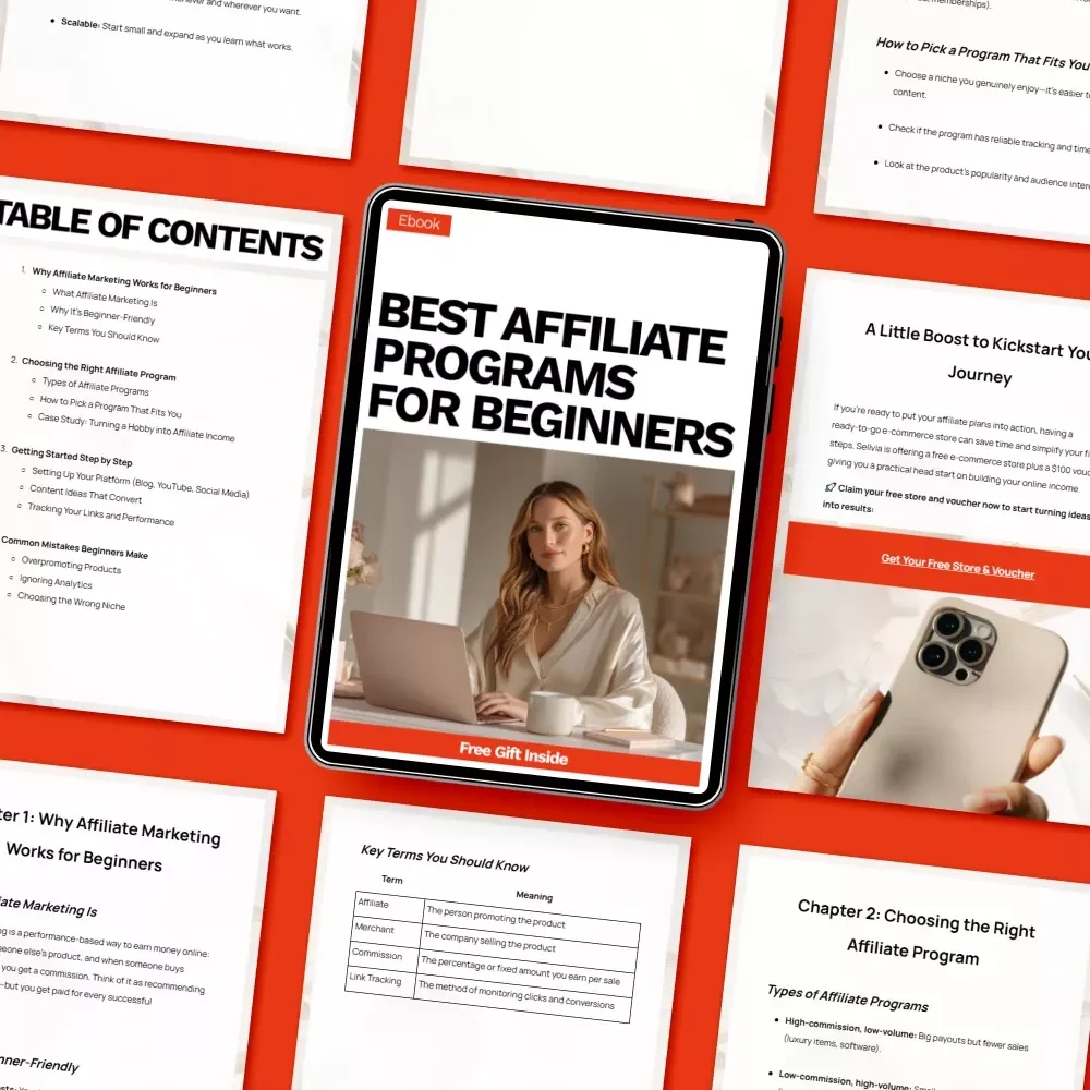 Best Affiliate Programs for Beginners | Step-by-Step Affiliate Marketing Ebook for Passive Income, Online Business & Digital Marketing Starters