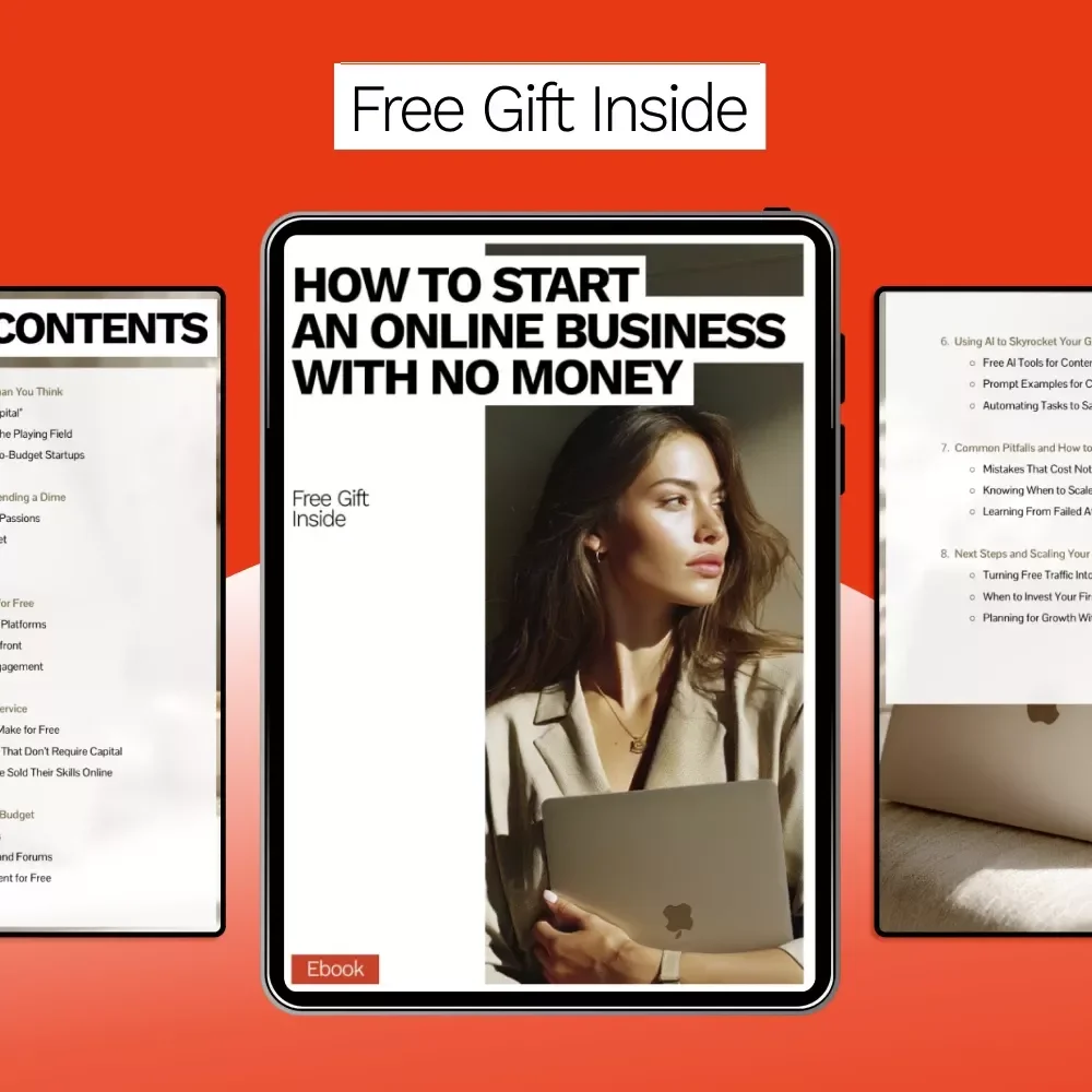 How to Start an Online Business with No Money | Step-by-Step Beginner eBook Guide | Learn How to Start an Online Business with No Money Using Free Tools & AI