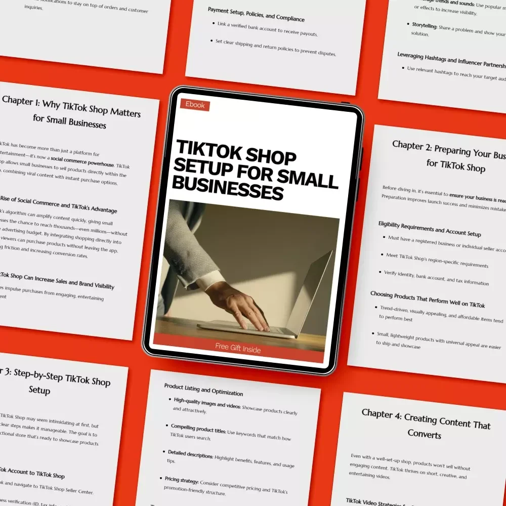 TikTok Shop Setup for Small Businesses | Step-by-Step Ebook Guide on tiktok shop how to set up for small business, Social Commerce, Selling on TikTok