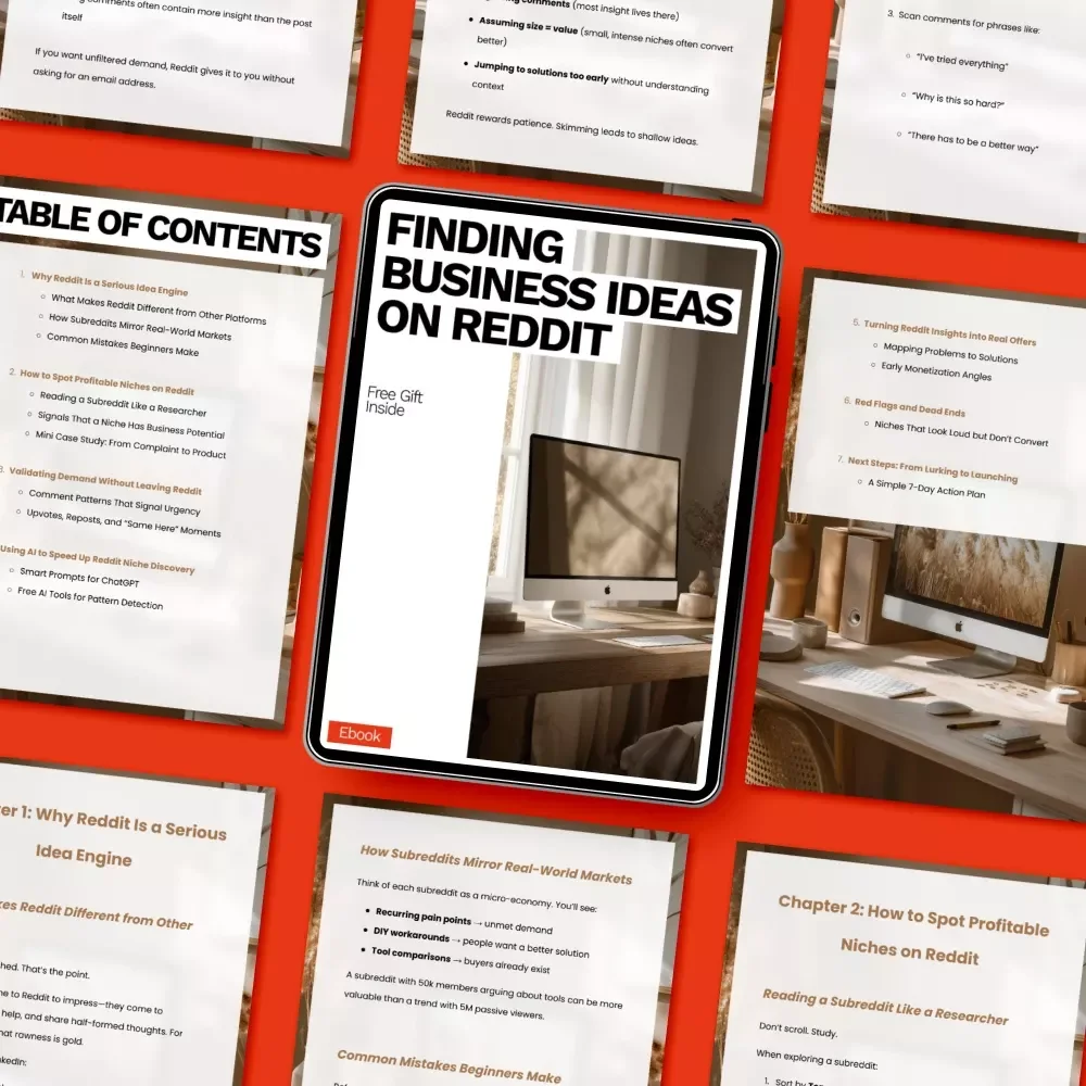 Finding Business Ideas on Reddit – Practical Ebook for Reddit Niche Discovery for Business Ideas, Market Research & Digital Product Validation