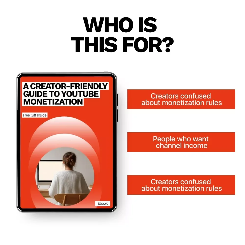 A Creator-Friendly Guide to YouTube Monetization | Simple eBook Explaining Youtube Monetization Requirements, YPP Eligibility, and Income Streams for Content Creators