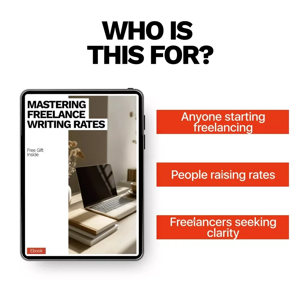 Mastering Freelance Writing Rates | Ebook Guide on How Much to Charge for Freelance Writing, Pricing Strategies, Negotiation Tips & Real Examples
