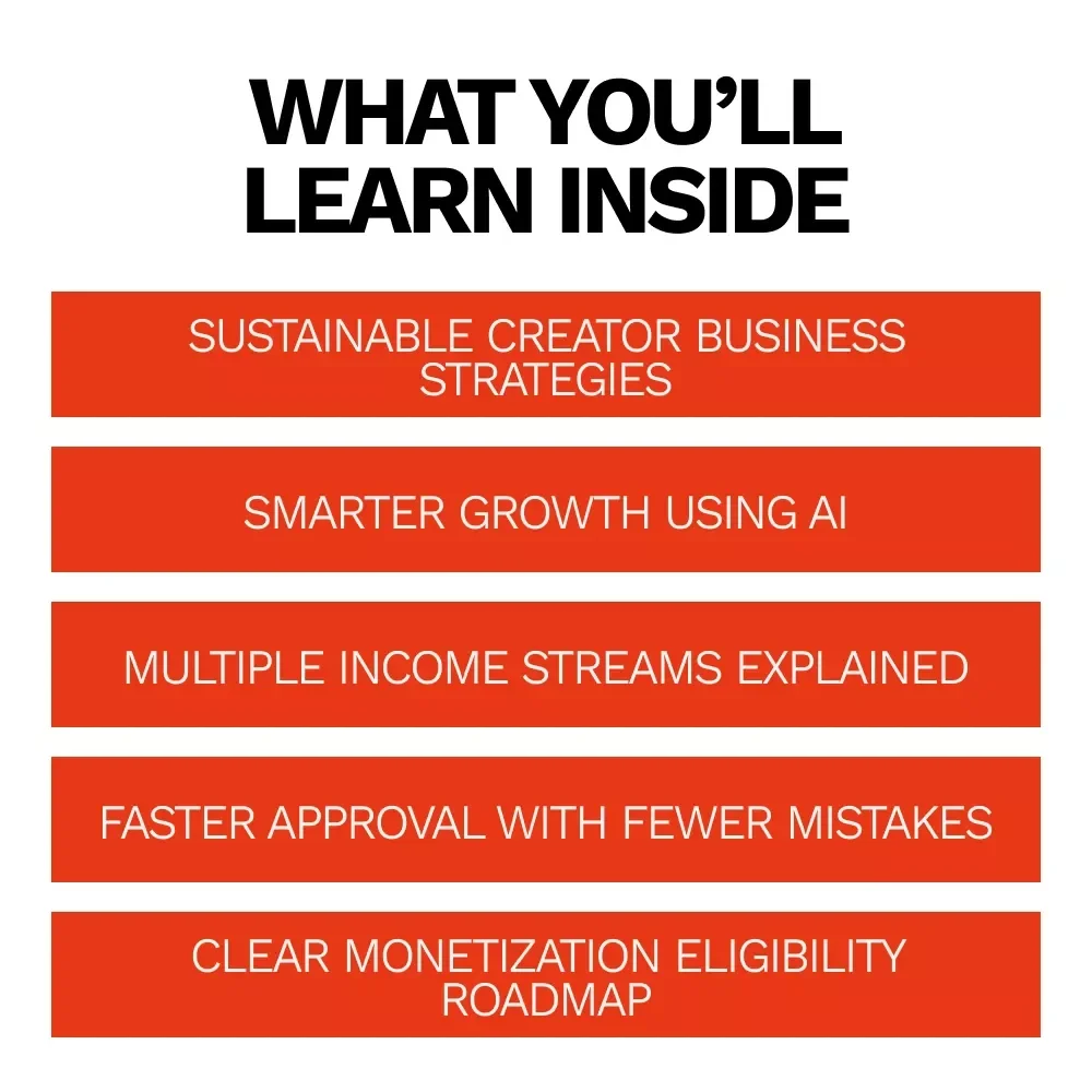 A Creator-Friendly Guide to YouTube Monetization | Simple eBook Explaining Youtube Monetization Requirements, YPP Eligibility, and Income Streams for Content Creators
