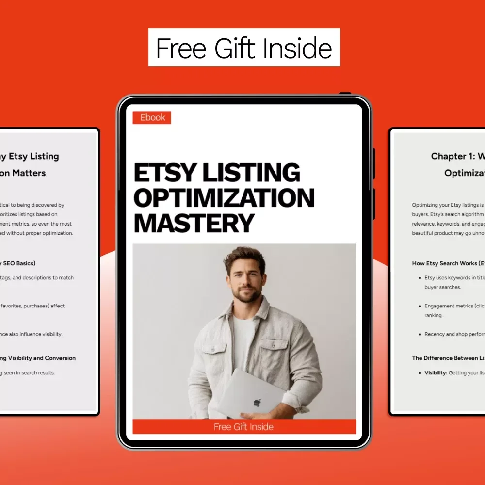 Etsy Listing Optimization Mastery – Step-by-Step Ebook for Etsy SEO, Titles, Tags, Photos & AI Strategies to Increase Traffic and Sales