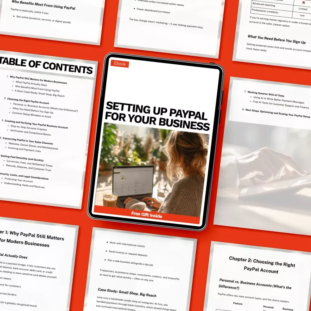 Setting Up PayPal for Your Business – Practical eBook Guide to setting up paypal for your business, Payments, Invoicing & Online Sales