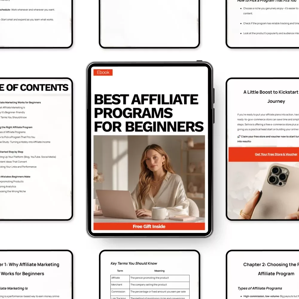 Best Affiliate Programs for Beginners | Step-by-Step Affiliate Marketing Ebook for Passive Income, Online Business & Digital Marketing Starters