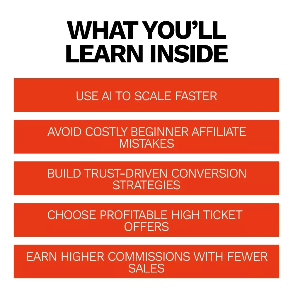 High Ticket Affiliate Success | Step-by-Step Guide to Profiting From High Ticket Affiliate Marketing Programs | Digital Download