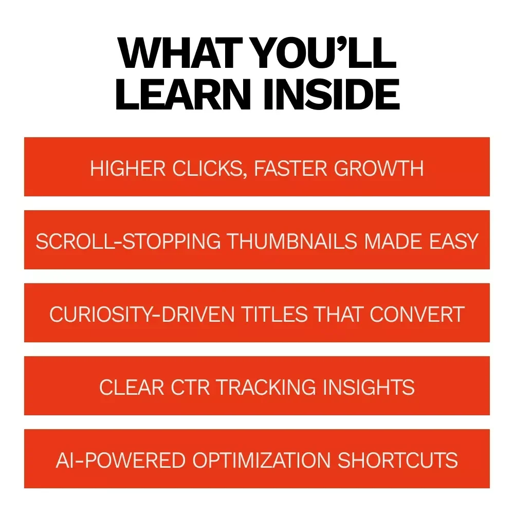 Mastering YouTube CTR to Grow Your Audience | Practical ebook on youtube ctr and how to improve it for Creators & Marketers