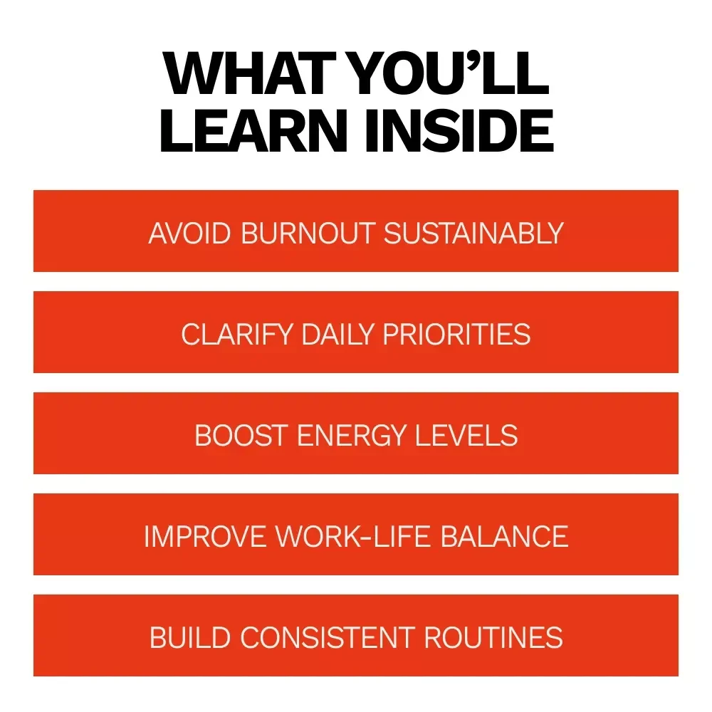 A Solopreneur’s Daily Schedule to Thrive | Digital Guide for a Daily Schedule for Solopreneurs to Avoid Burnout | Productivity & Balance Planner