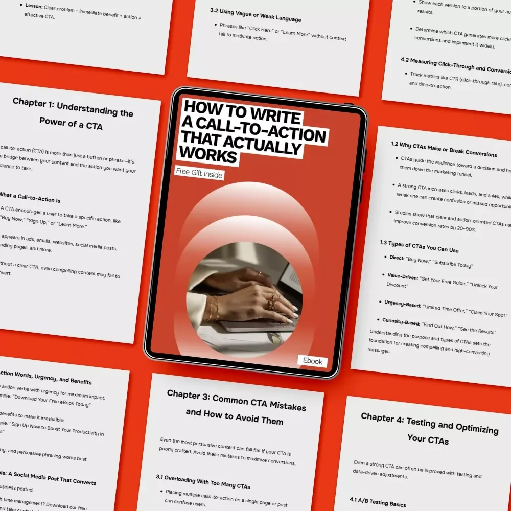 How to Write a Call-to-Action That Actually Works | Actionable CTA Copywriting Ebook Guide for Marketers & Creators