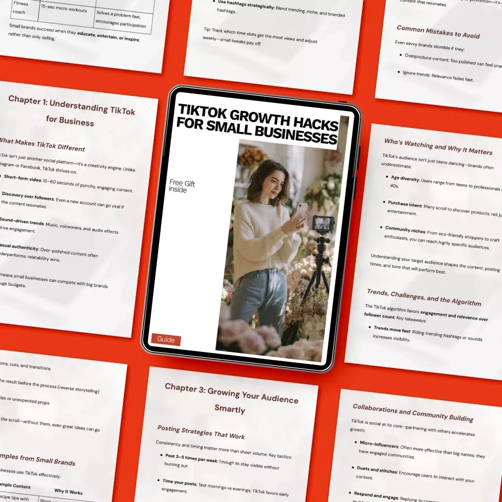 TikTok Growth Hacks for Small Businesses | Actionable Guide for tiktok strategy for small business growth, Content Ideas, AI Tools & Audience Building