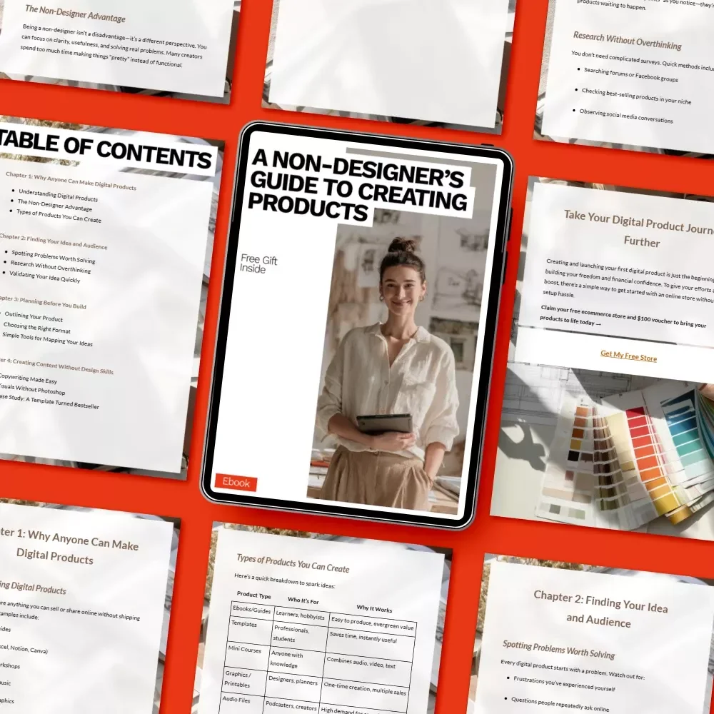 A Non-Designer’s Guide to Creating Products | Simple Digital Product Creation for Non Designers | Step-by-Step eBook for Beginners