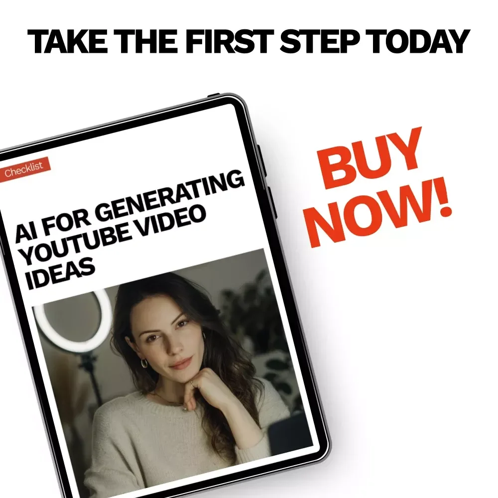 AI for Generating YouTube Video Ideas – Creator Checklist for Content Planning, Brainstorming Faster, YouTube Growth Tool, Digital Download