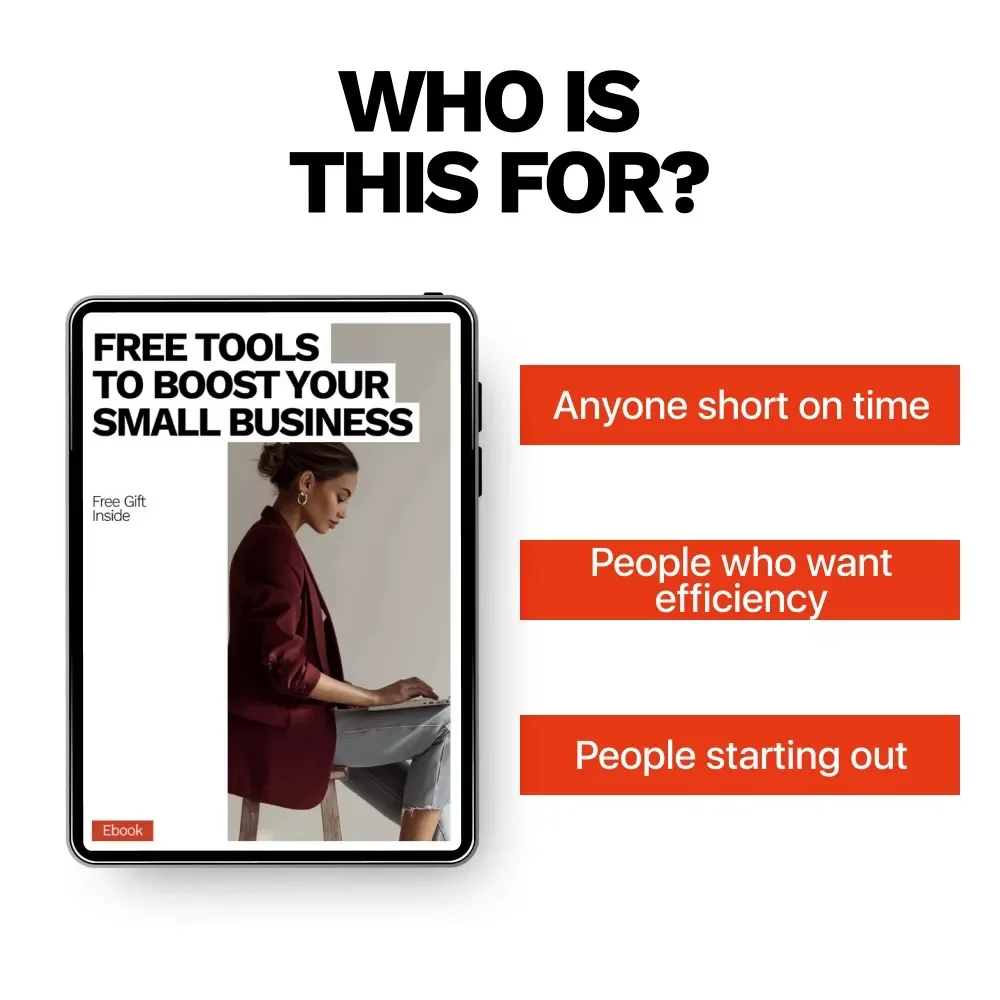 Free Tools to Boost Your Small Business | Practical Ebook Guide to free automation tools for small business, AI Productivity, Marketing, Workflow & Growth