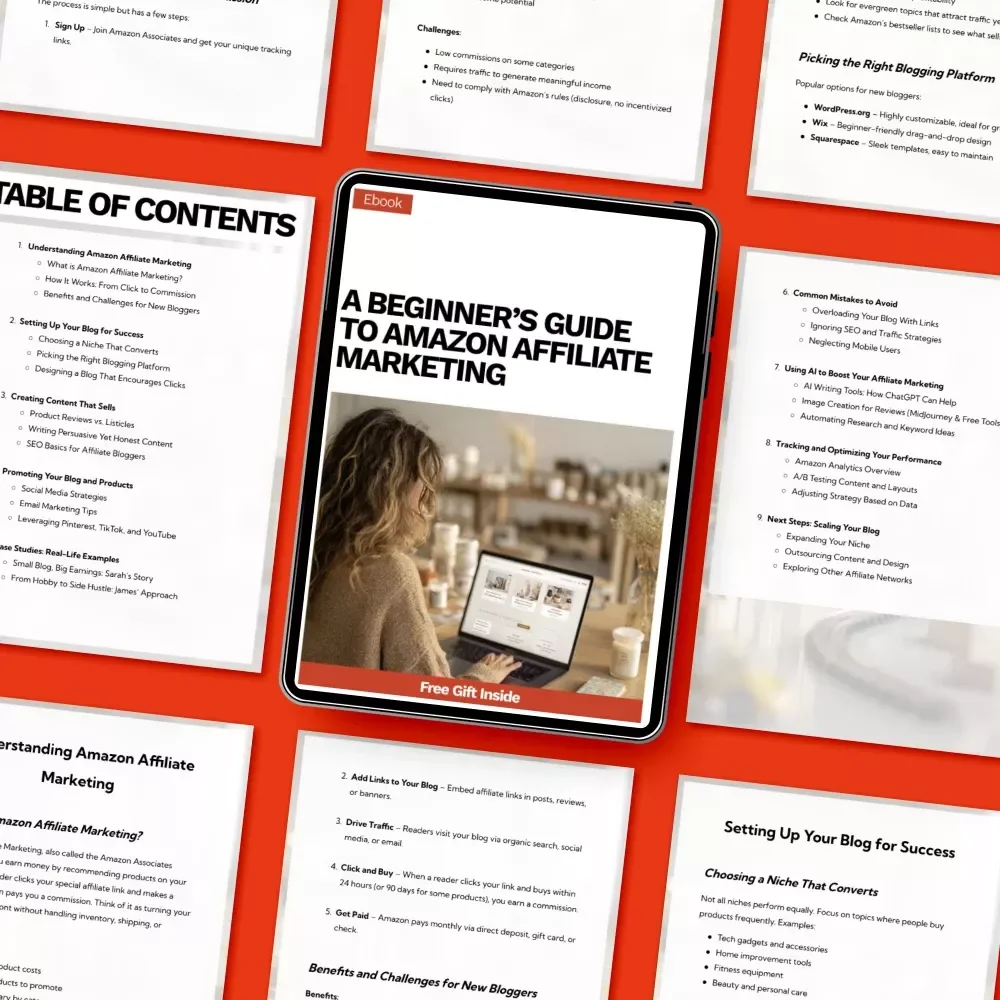 A Beginner’s Guide to Amazon Affiliate Marketing | Step-by-Step Ebook for New Bloggers | Amazon Affiliate Marketing for New Blogs