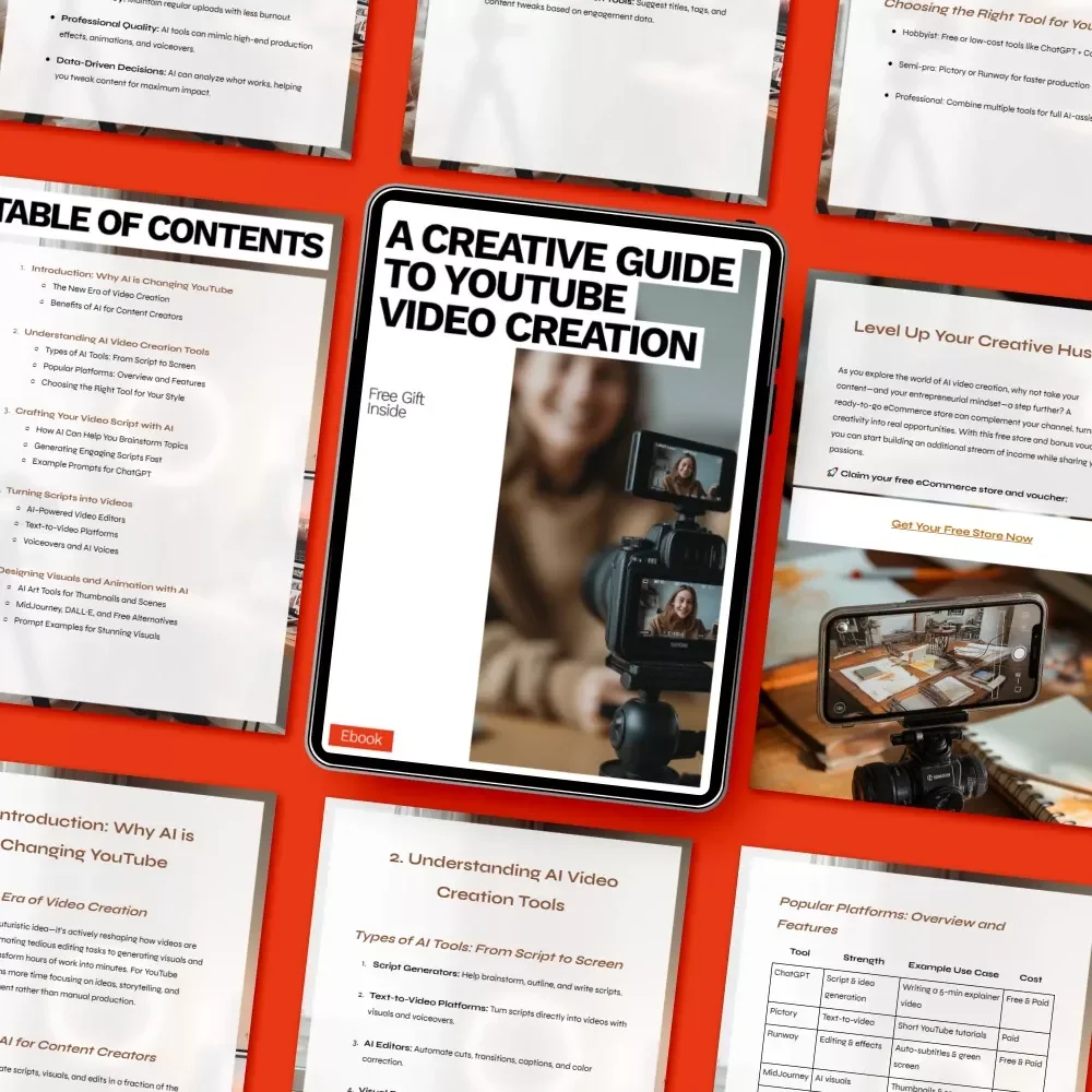 A Creative Guide to YouTube Video Creation – Master AI Video Creation Tools for YouTube, Script Writing, Text-to-Video, Thumbnails, and Engagement Optimization