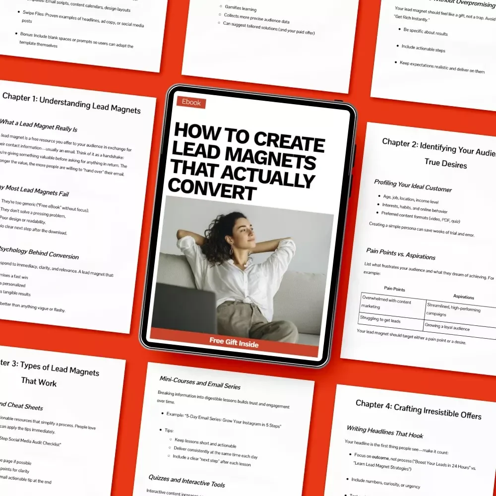 How to Create Lead Magnets That Actually Convert | Ebook Guide for Creating Lead Magnets That Convert, Grow Your Email List & Boost Sign-Ups
