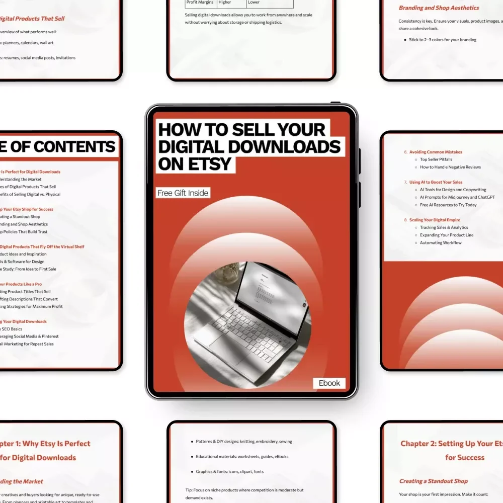 How to Sell Your Digital Downloads on Etsy – Complete eBook Guide to Selling Digital Downloads on Etsy, Boost Etsy Sales, Etsy Digital Product Success