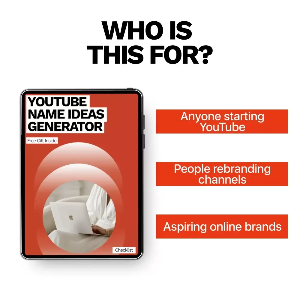 YouTube Name Ideas Generator Checklist – Easy YouTube Channel Name Ideas Generator for Creators, Beginners & Brands