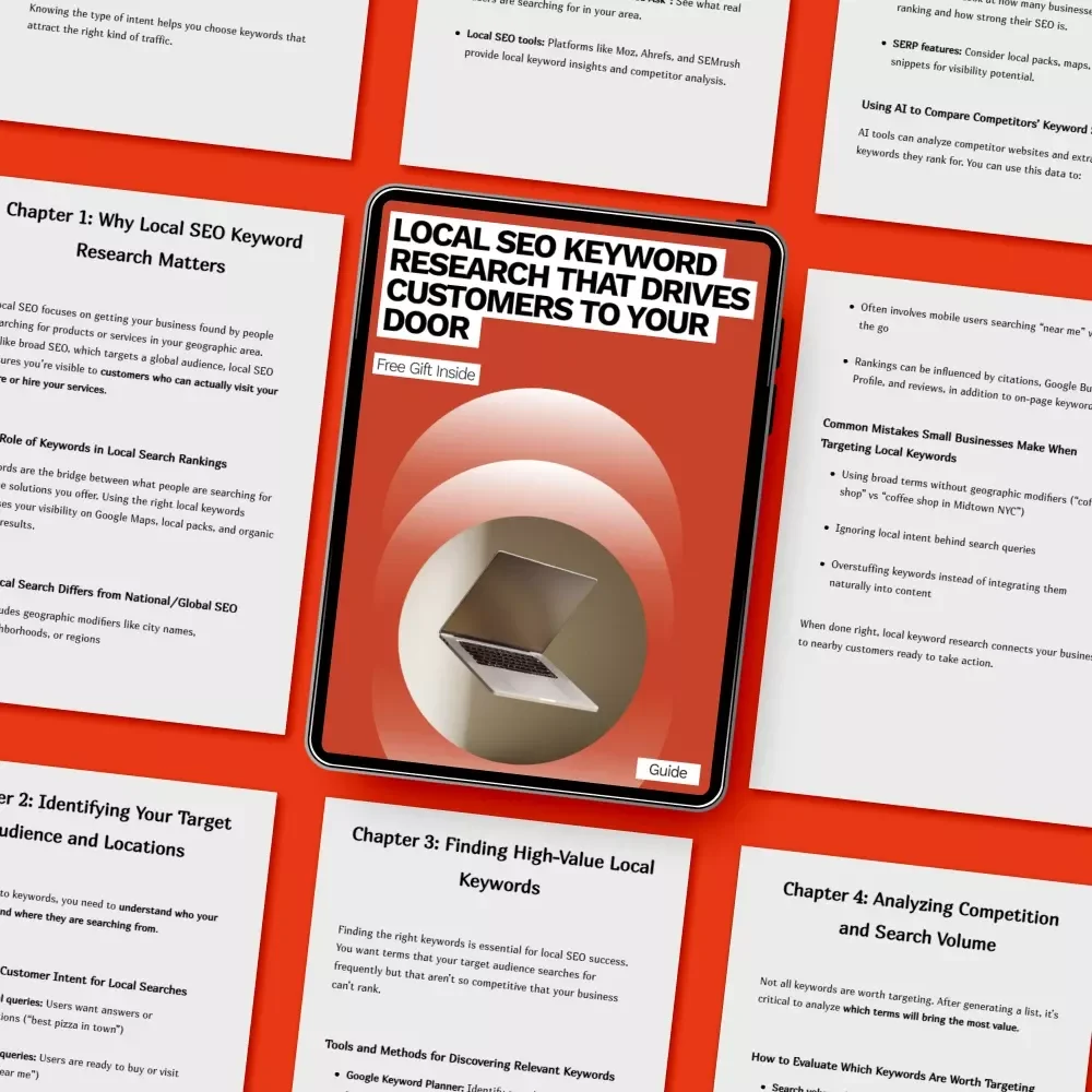 Local SEO Keyword Research That Drives Customers to Your Door | Keyword Research for Local SEO eBook for Small Businesses, Local Marketing Guide, AI-Powered SEO Strategy