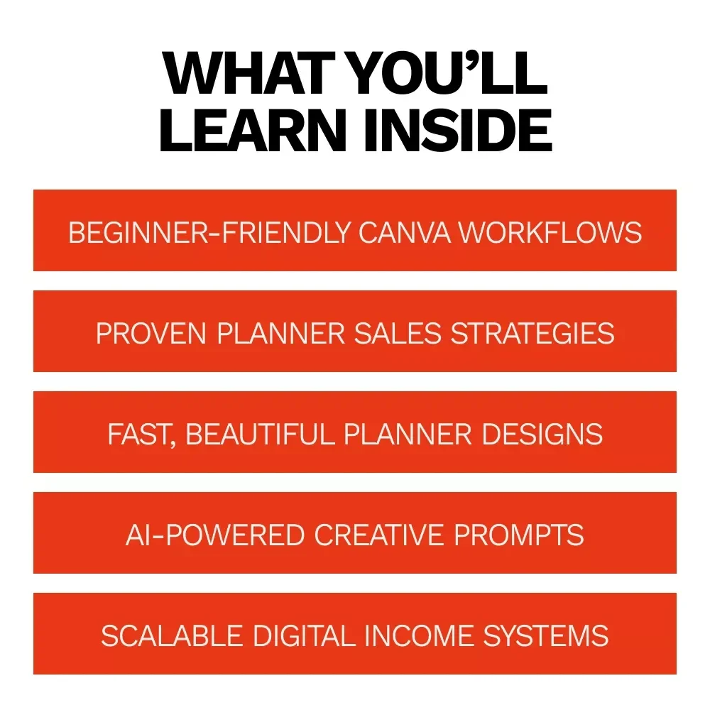 Digital Planners on Canva – Step-by-Step Guide to Designing, Selling & Scaling Digital Planners for Beginners