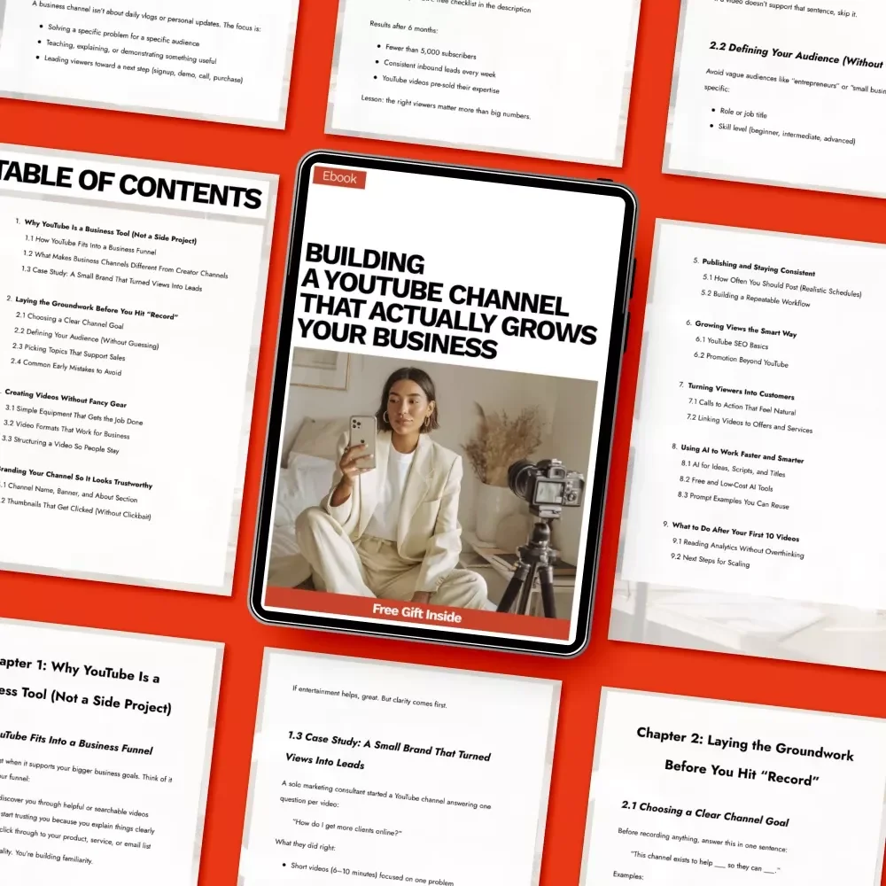 Building a YouTube Channel That Actually Grows Your Business | Practical eBook for Starting a YouTube Channel for Business From Scratch