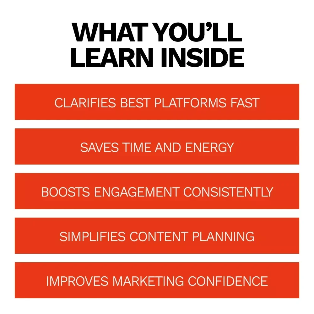 Small Biz Social Media Success Checklist – Find the best social media platform for small business growth, content planning & audience strategy