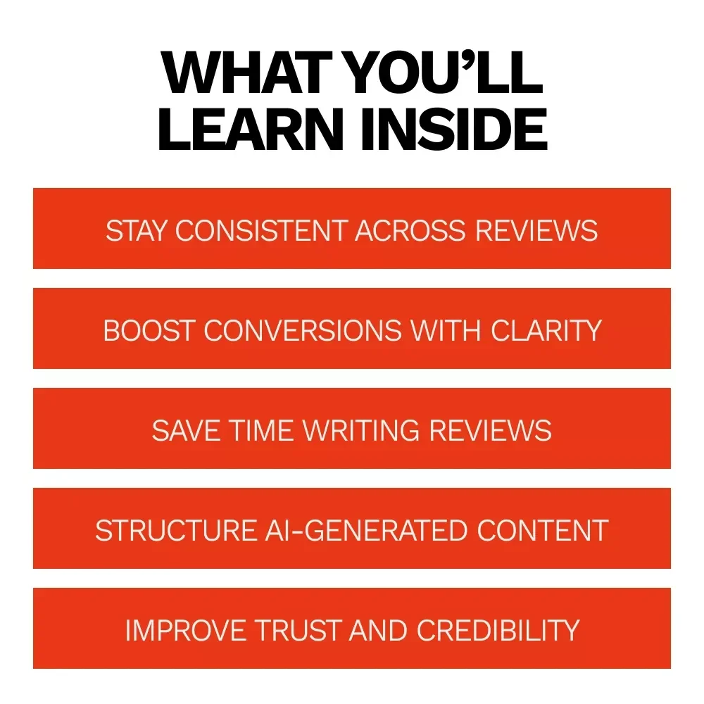 AI-Powered Product Review Checklist | Digital Download for Sellers & Creators | AI for Writing Product Reviews Guide