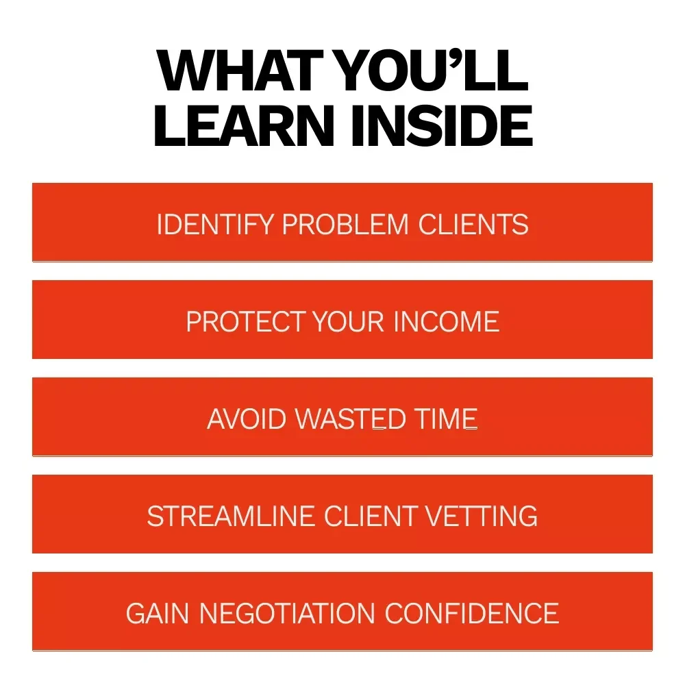 Freelance Red Flags in Clients eBook – Spot Trouble Early, Protect Your Work & Avoid Risky Projects | Freelance Red Flags in Clients Guide