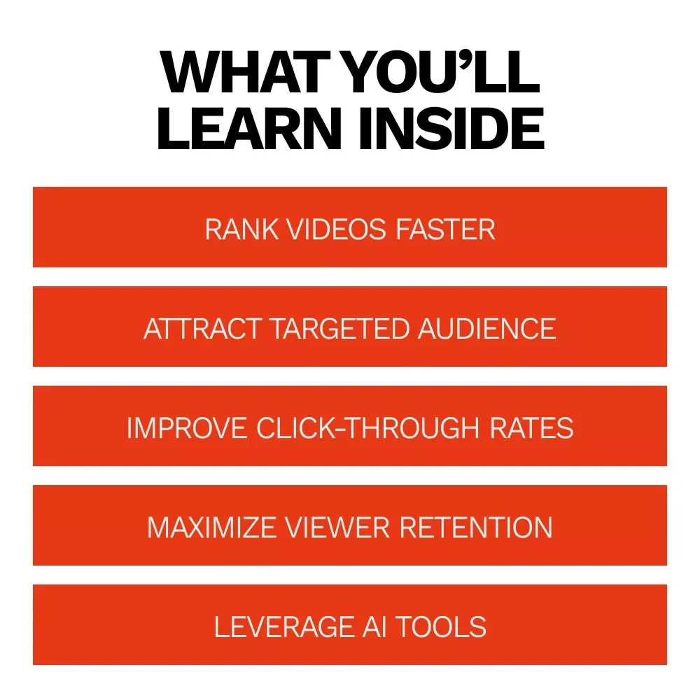 YouTube SEO Mastery: Ultimate YouTube SEO Checklist for New Videos eBook – Boost Views, Rankings & Engagement