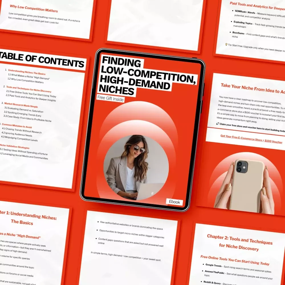 Finding Low-Competition, High-Demand Niches Ebook | Step-by-Step Guide on How to Find Low Competition High Demand Niches for Online Business, Content & Digital Products