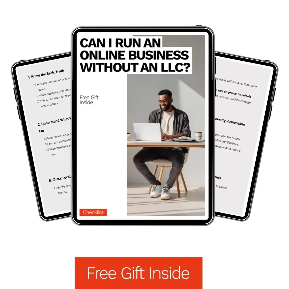 Can I Run an Online Business Without an LLC Checklist – Your Step-by-Step Guide to Starting a Business Without Forming an LLC, Essential Tips for Freelancers, Creators, and Online Sellers