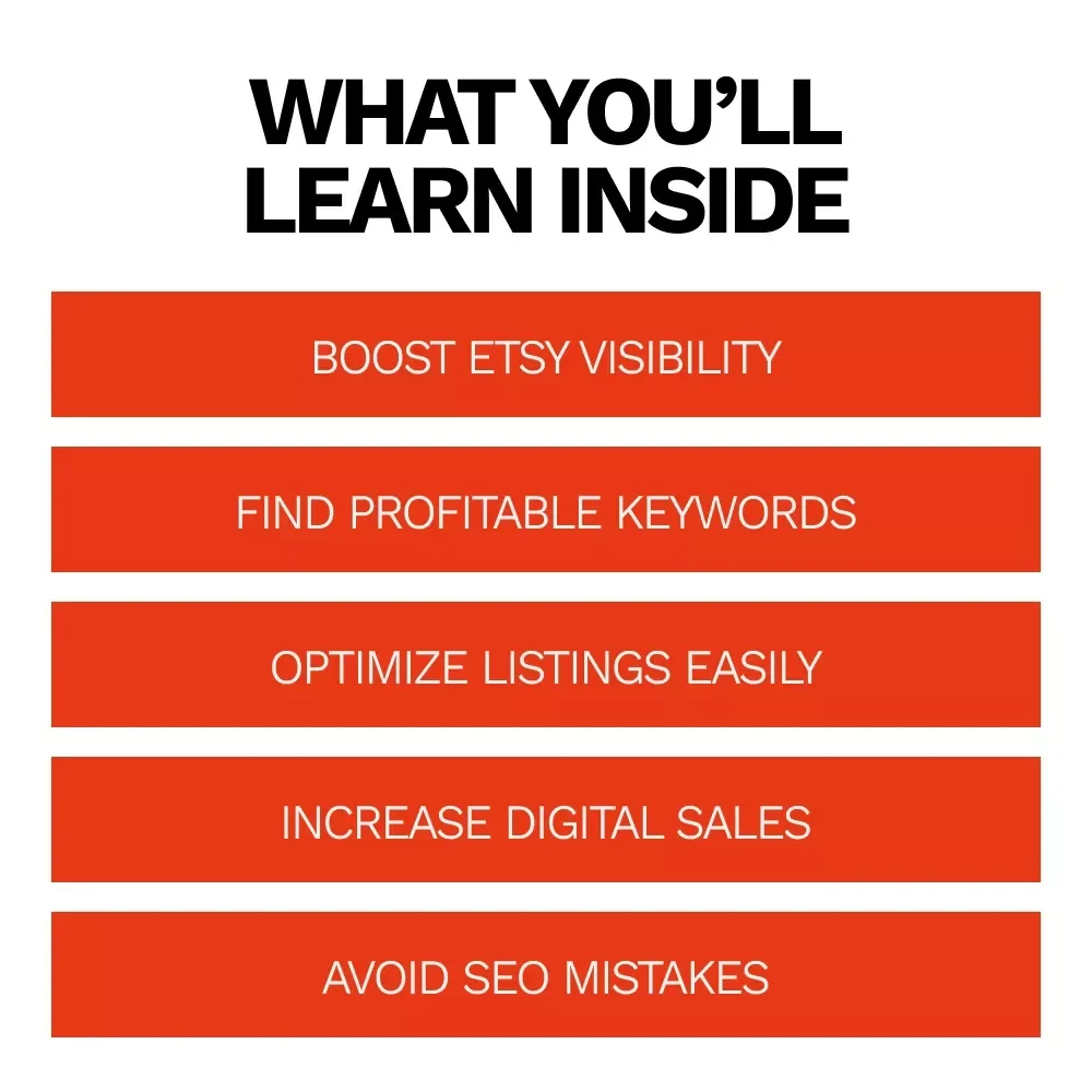 Etsy SEO Secrets for Digital Products – eBook with Proven Etsy SEO Tips for Digital Products, Listing Optimization & Keyword Strategy for More Views and Sales
