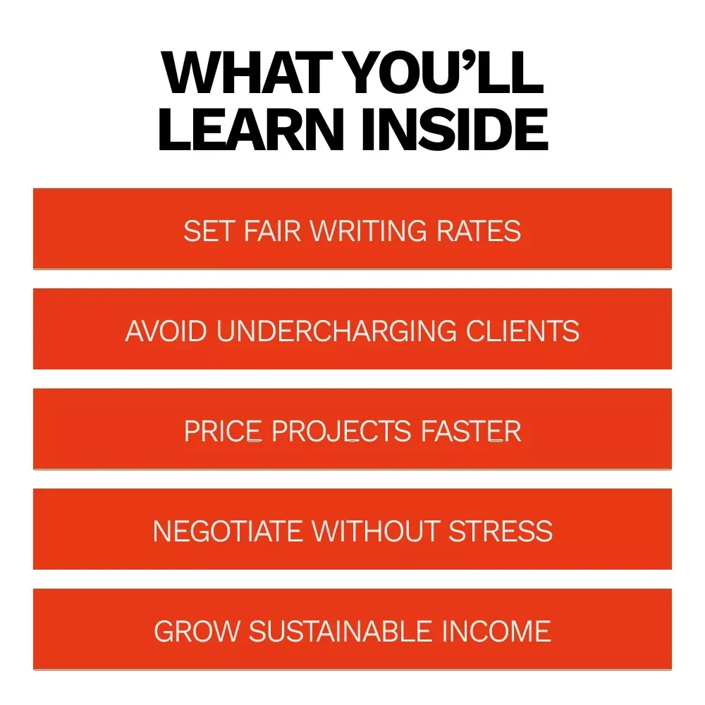 Mastering Freelance Writing Rates | Ebook Guide on How Much to Charge for Freelance Writing, Pricing Strategies, Negotiation Tips & Real Examples
