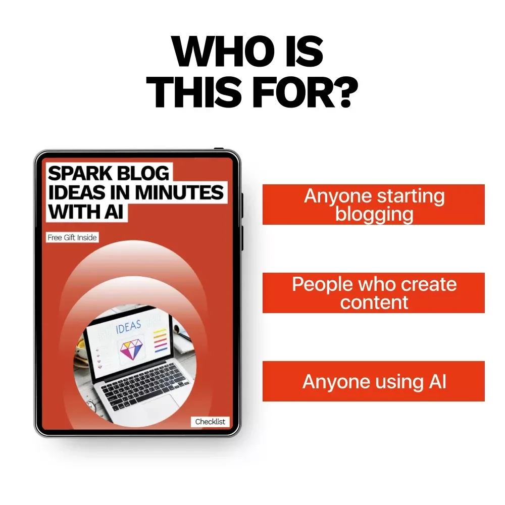 Spark Blog Ideas in Minutes with AI – Checklist for ai for generating blog post ideas, Content Creators, Bloggers & Marketers