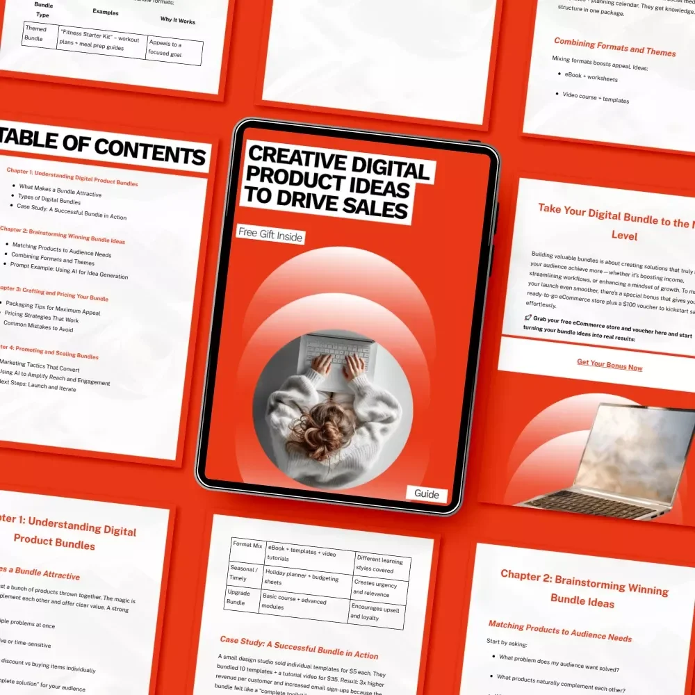 Creative Digital Product Ideas to Drive Sales – Digital Product Bundle Ideas to Increase Sales Guide for Entrepreneurs & Creators
