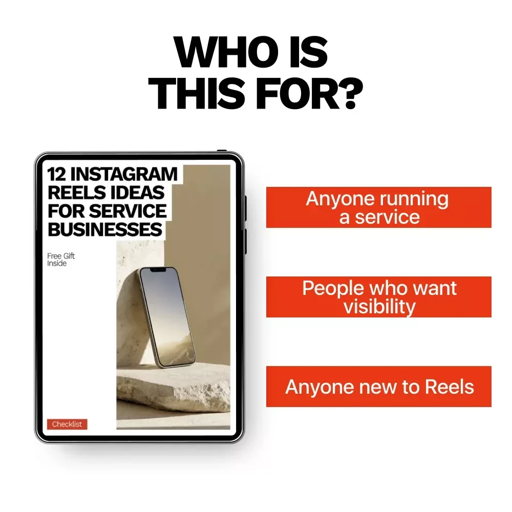 12 Instagram Reels Ideas for Service Businesses | Easy Content Checklist for Consistent Reels, Grow Engagement & Attract Clients