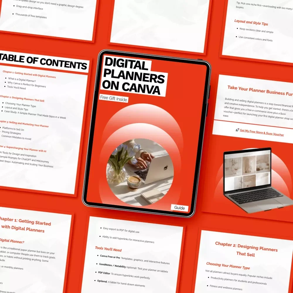 Digital Planners on Canva – Step-by-Step Guide to Designing, Selling & Scaling Digital Planners for Beginners