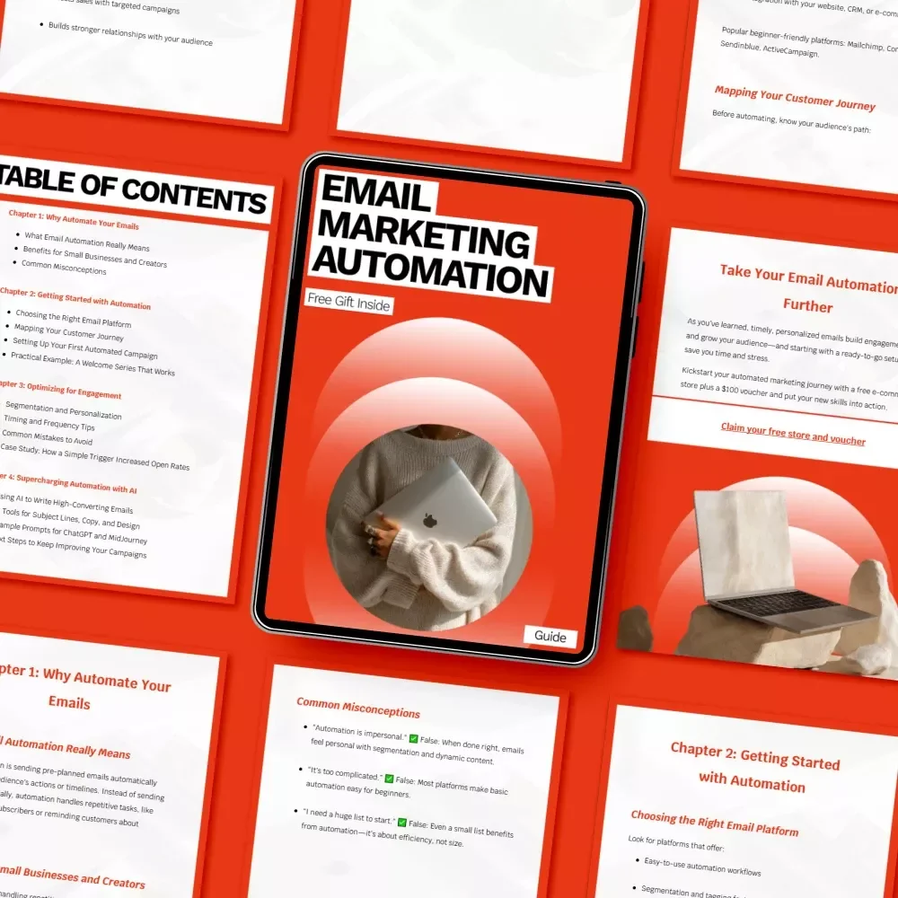 Email Marketing Automation Guide | Email Marketing Automation for Beginners | Step-by-Step Digital Download for Small Business & Creators