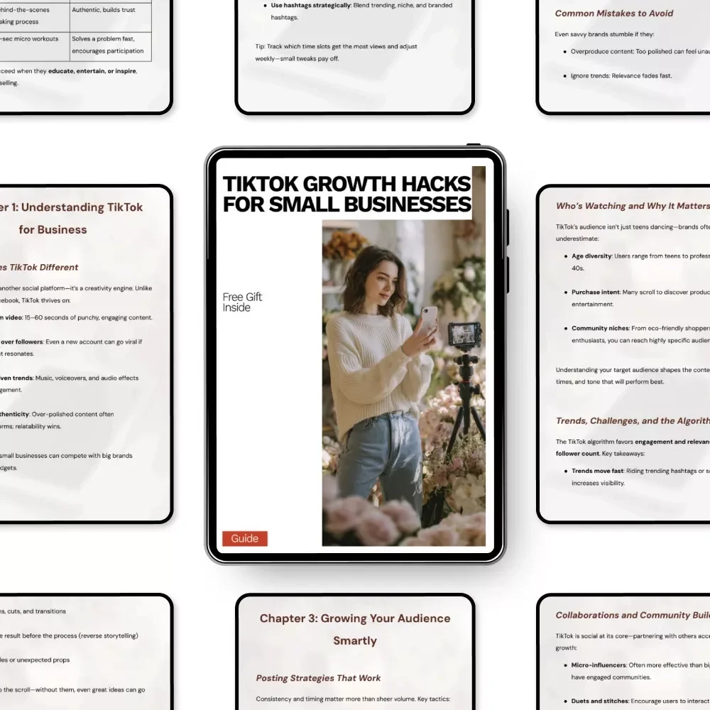 TikTok Growth Hacks for Small Businesses | Actionable Guide for tiktok strategy for small business growth, Content Ideas, AI Tools & Audience Building