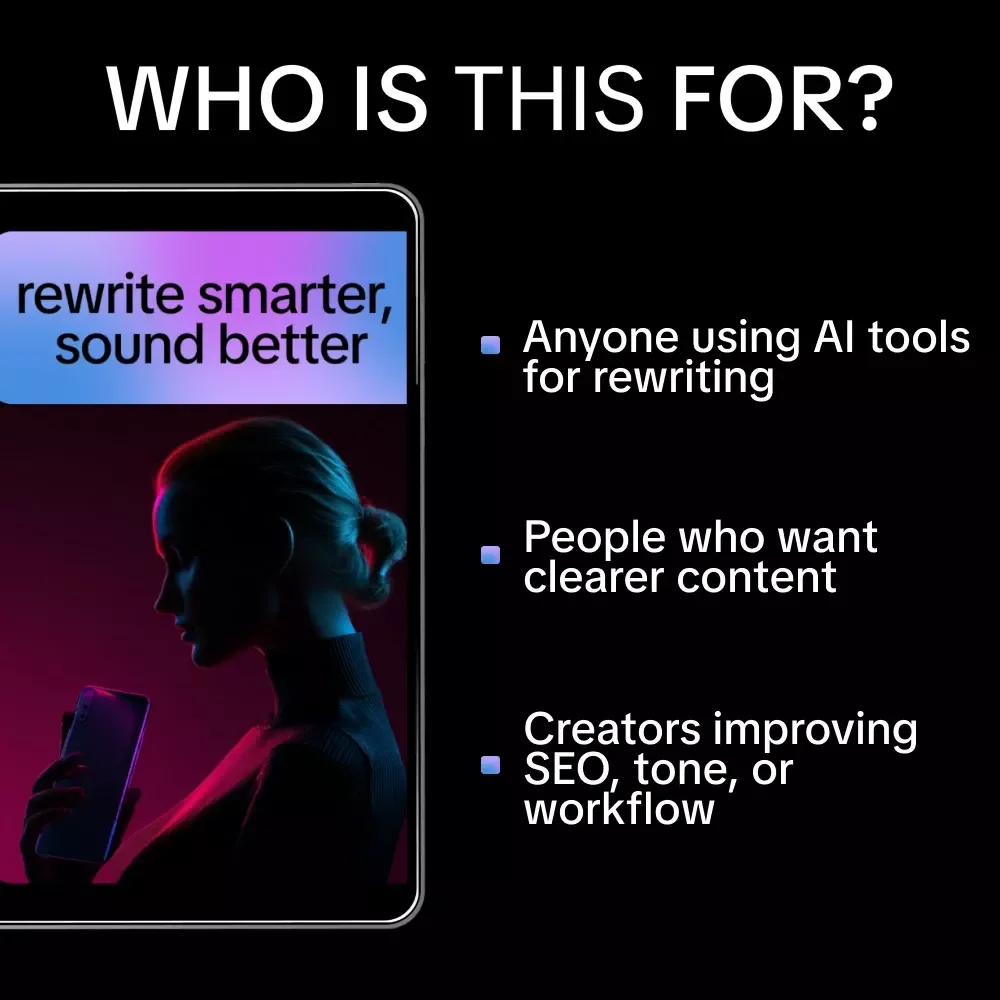 Rewrite Smarter, Sound Better – AI Paraphrase Tool Guide for Content Rewriting, Prompt Examples, SEO-Friendly Writing & Clear Human-Sounding Copy